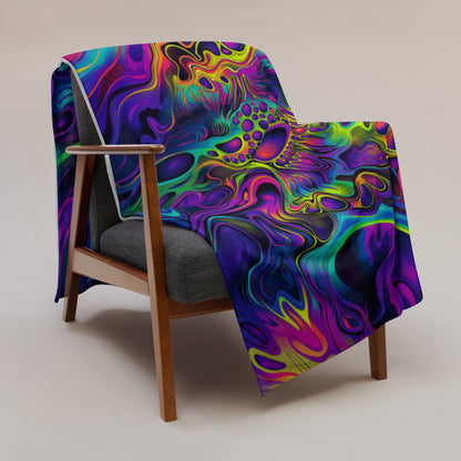"Still Trippin'" THROW BLANKET, 60″×80″, Lifestyle