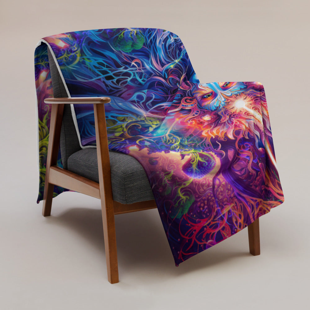 "The Sacred Vine" THROW BLANKET, 60″×80″, Lifestyle