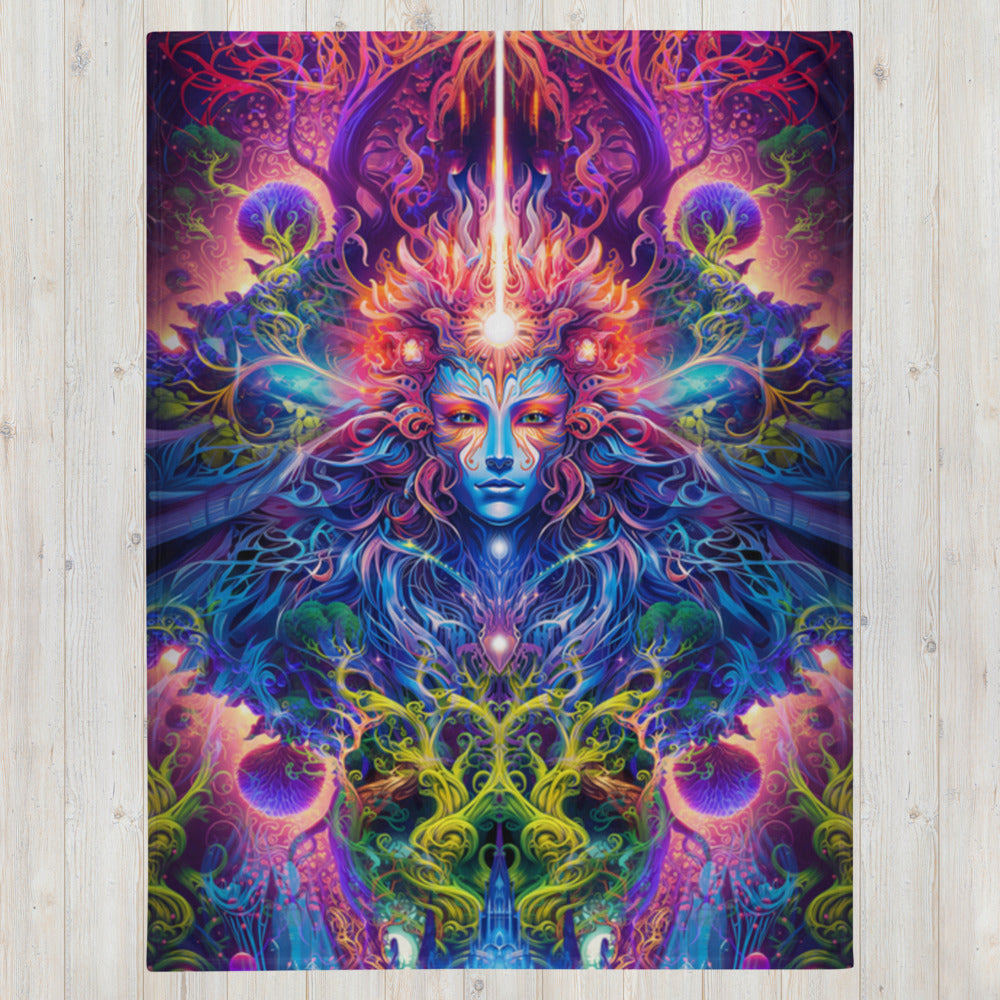 "The Sacred Vine" THROW BLANKET, 60″×80″, Front