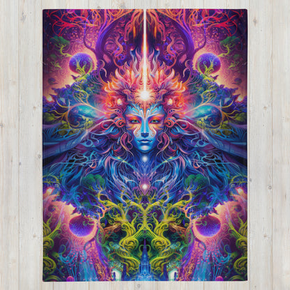 "The Sacred Vine" THROW BLANKET, 60″×80″, Front