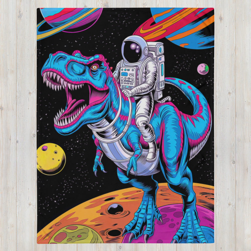 "Space-Rex" THROW BLANKET, 60″×80″, Front