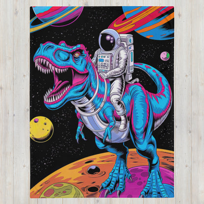 "Space-Rex" THROW BLANKET, 60″×80″, Front