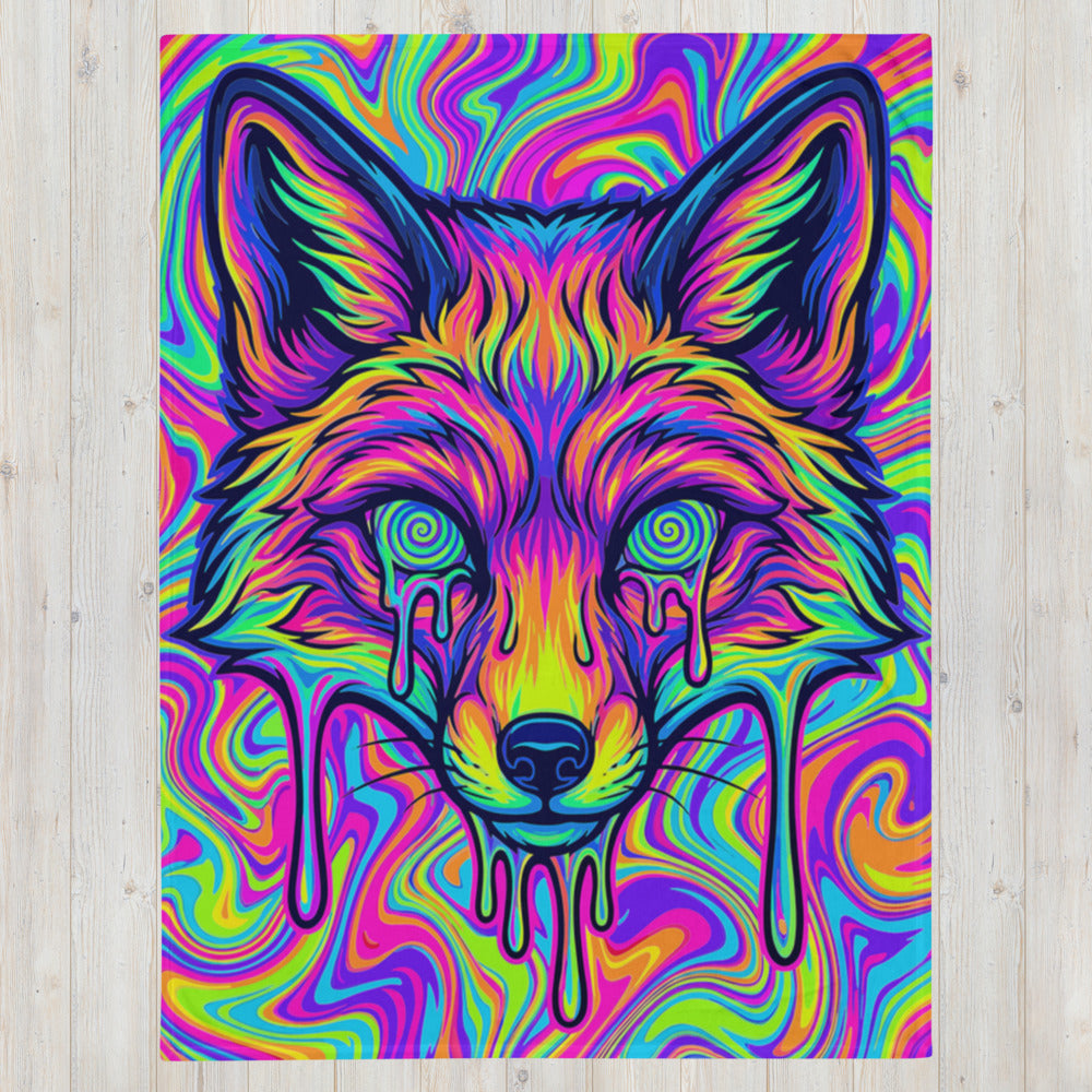 "Fox Hole" THROW BLANKET, 60″×80″, Front