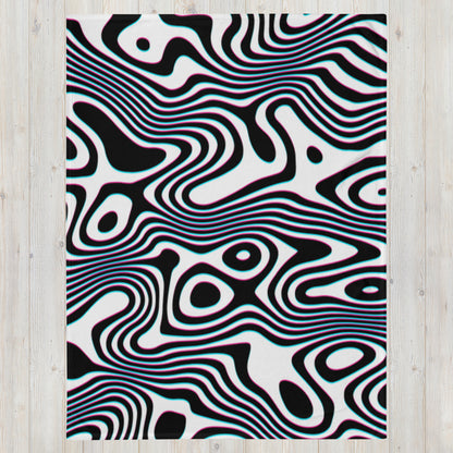 "Wild Cat (White)" THROW BLANKET, 60″×80″, Front