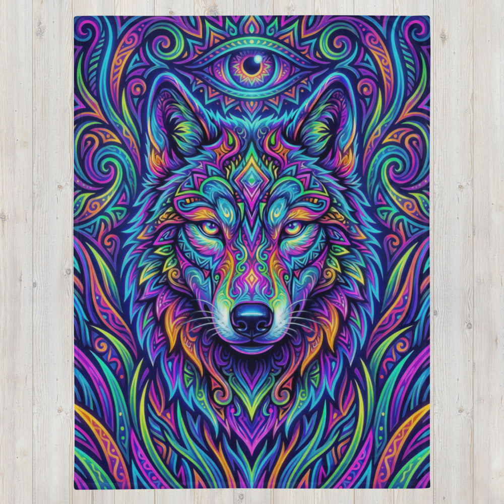 "Watchful Eyes" THROW BLANKET, 60″×80″, Front