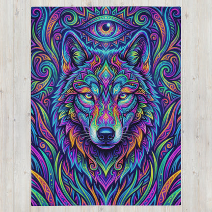 "Watchful Eyes" THROW BLANKET, 60″×80″, Front