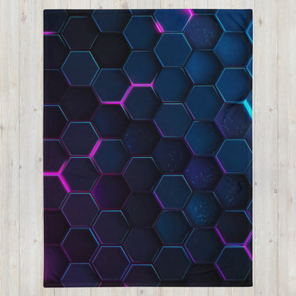 "Dark Honeycomb" THROW BLANKET, 60″×80″, Front