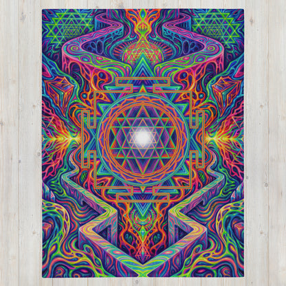 "Oh My Sri Yantra" THROW BLANKET, 60″×80″, Front