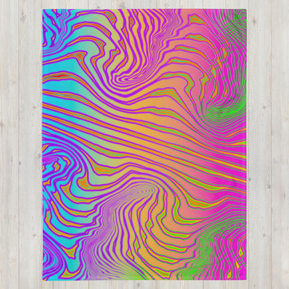 "Neon King" THROW BLANKET, 60″×80″, Front