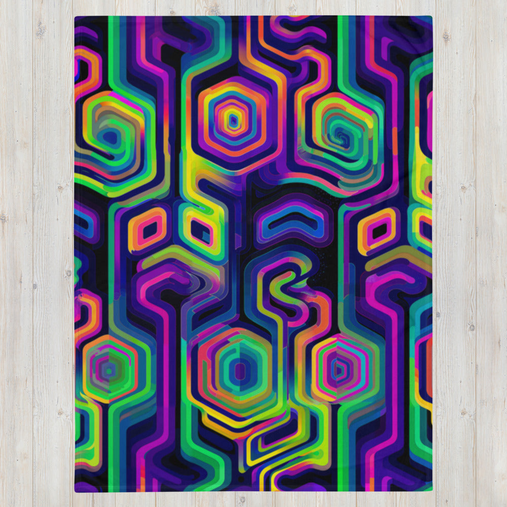 "Tripnotist" THROW BLANKET, 60″×80″, Front