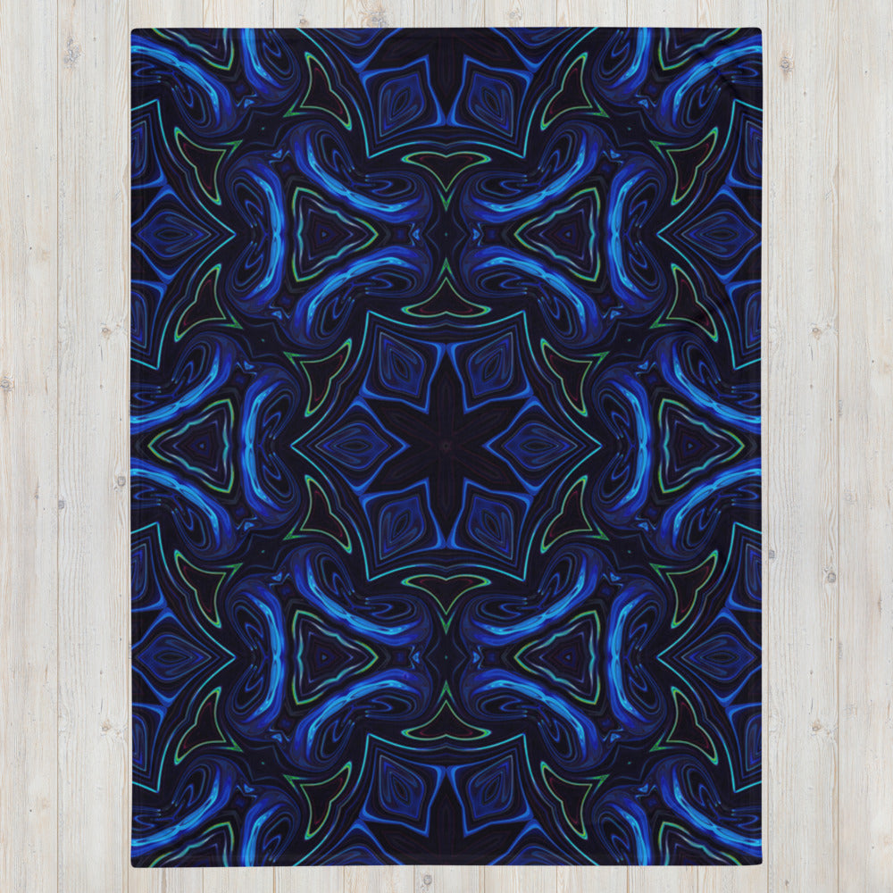 "Liquid Night" THROW BLANKET, 60″×80″, Front