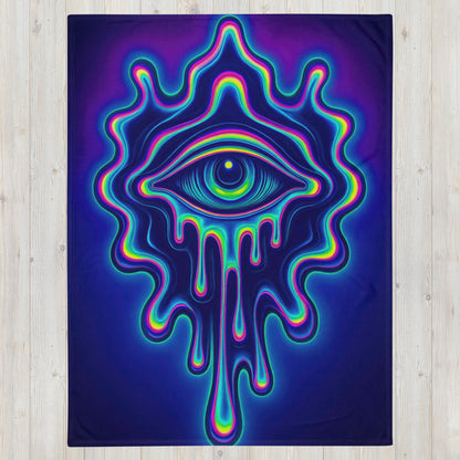 "All Melting Eye" THROW BLANKET, 60″×80″, Front