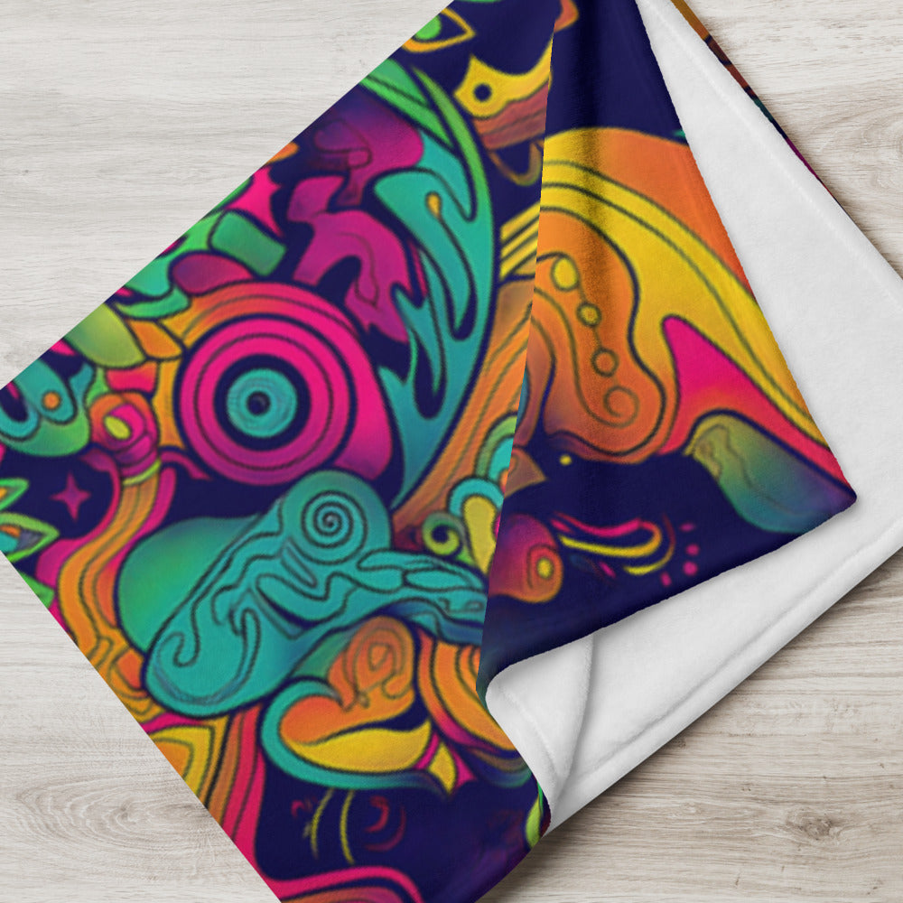 "Totem" THROW BLANKET, 60″×80″, Lifestyle