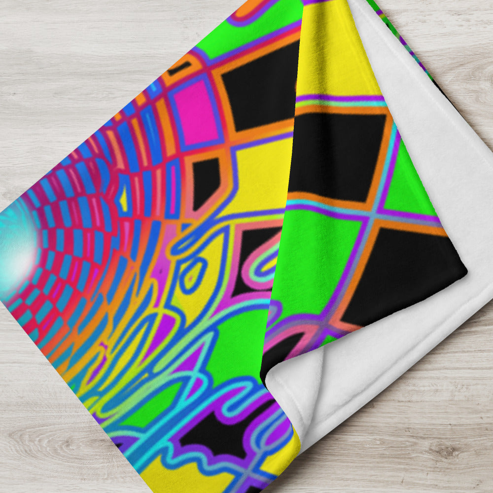 "Here We Go" THROW BLANKET, 60″×80″, Lifestyle