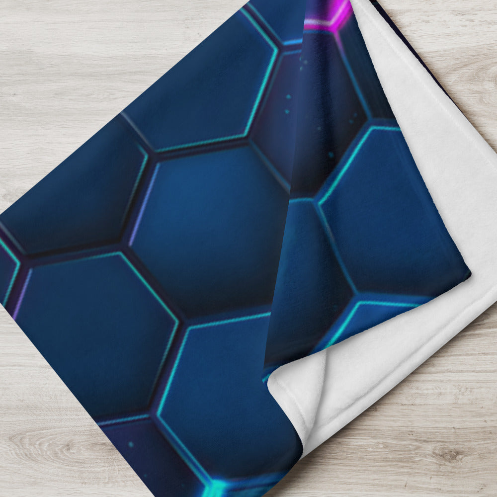 "Dark Honeycomb" THROW BLANKET, 60″×80″, Lifestyle