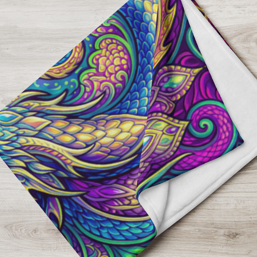 "LovDragons" THROW BLANKET, 60″×80″, Lifestyle