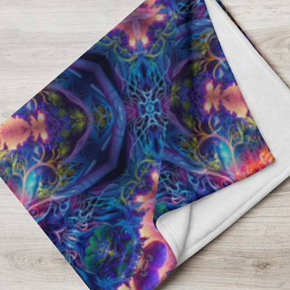 "The Sacred Circle" THROW BLANKET, 60″×80″, Lifestyle