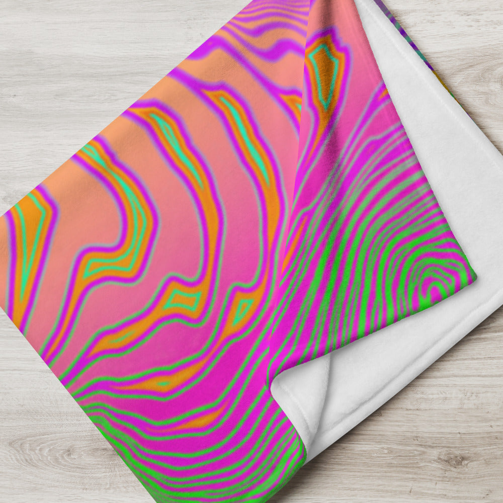 "Neon King" THROW BLANKET, 60″×80″, Lifestyle
