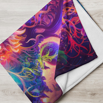 "The Sacred Vine" THROW BLANKET, 60″×80″, Lifestyle