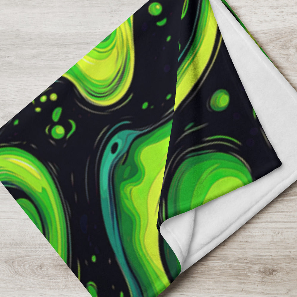 "Slimer" THROW BLANKET, 60″×80″, Lifestyle