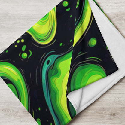 "Slimer" THROW BLANKET, 60″×80″, Lifestyle