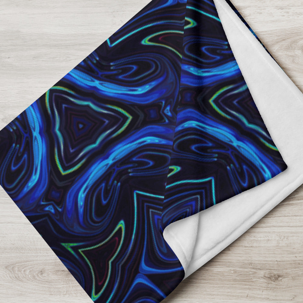 "Liquid Night" THROW BLANKET, 60″×80″, Lifestyle
