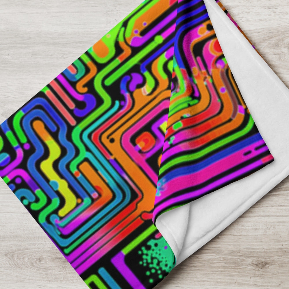 "Borg Rave" THROW BLANKET, 60″×80″, Lifestyle