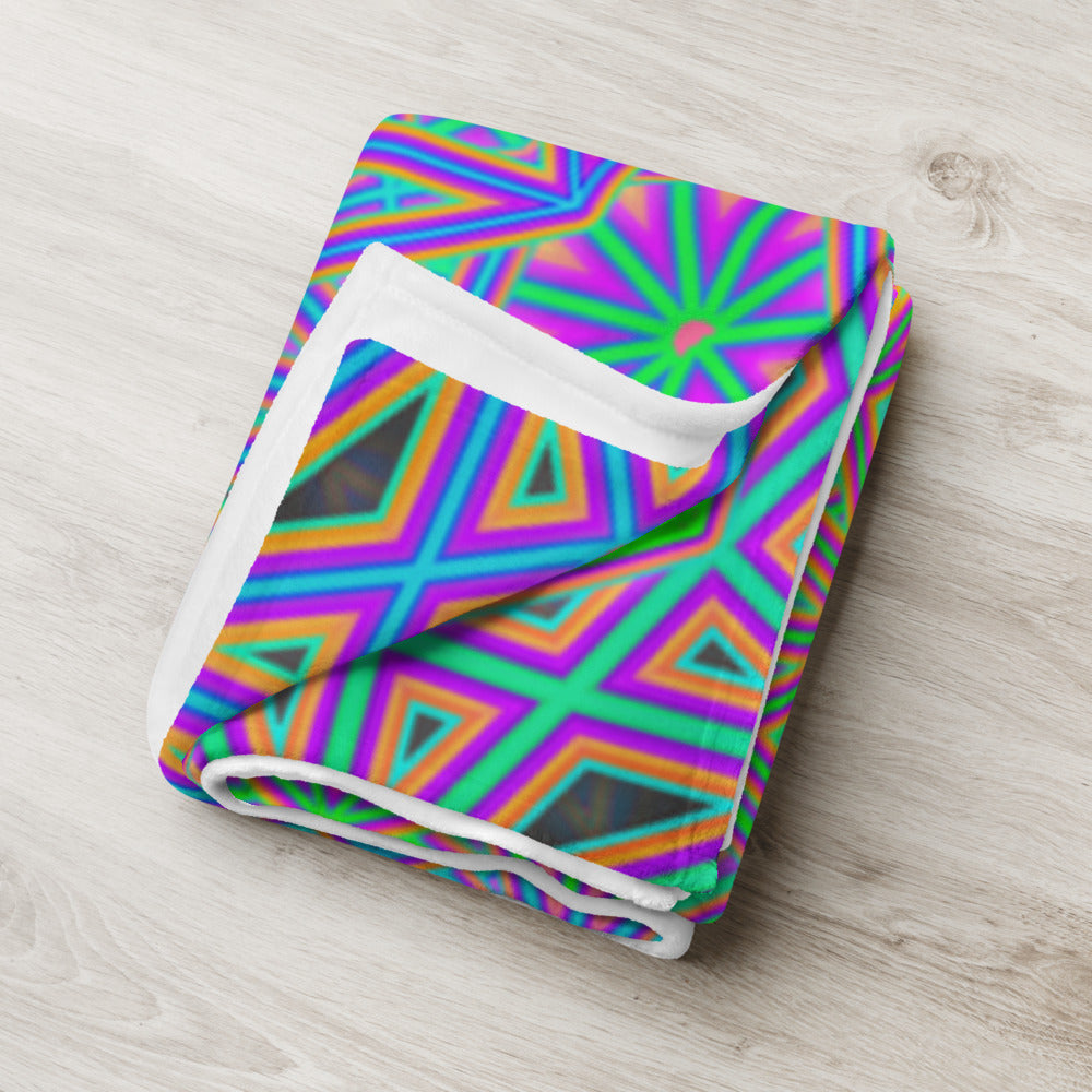 "Flower of Tron" THROW BLANKET, 60″×80″, Lifestyle 2