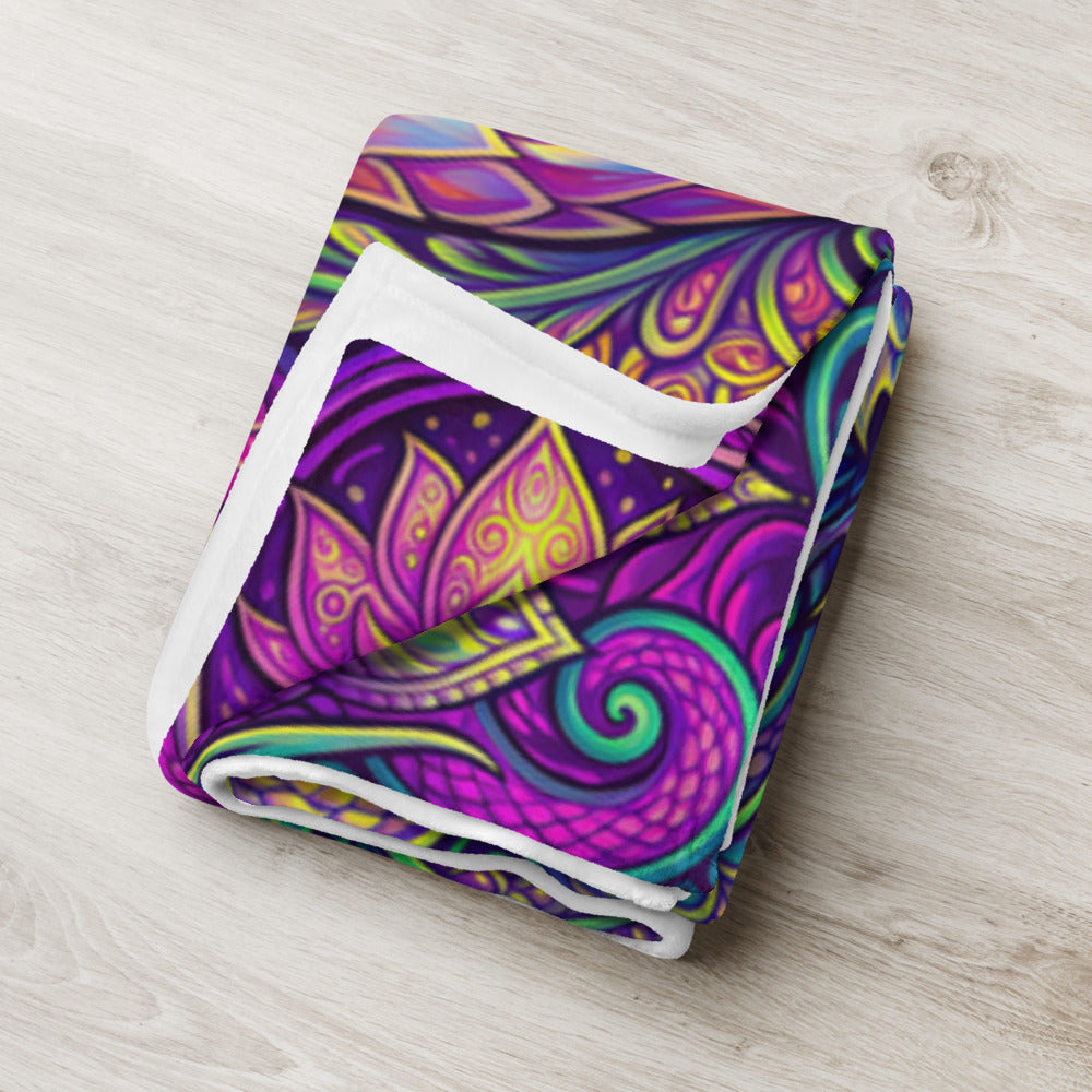 "LovDragons" THROW BLANKET, 60″×80″, Lifestyle 2