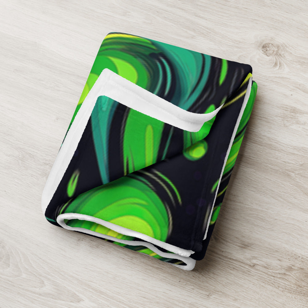 "Slimer" THROW BLANKET, 60″×80″, Lifestyle 2