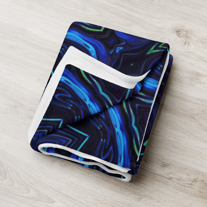 "Liquid Night" THROW BLANKET, 60″×80″, Lifestyle 2