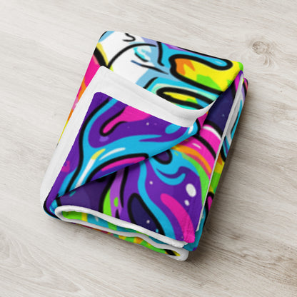 "Astro Burst" THROW BLANKET, 60″×80″, Lifestyle 2