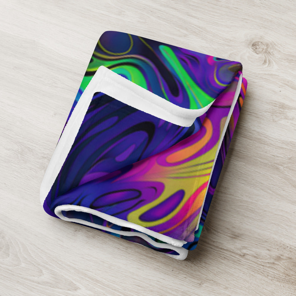 "Still Trippin'" THROW BLANKET, 60″×80″, Lifestyle 2