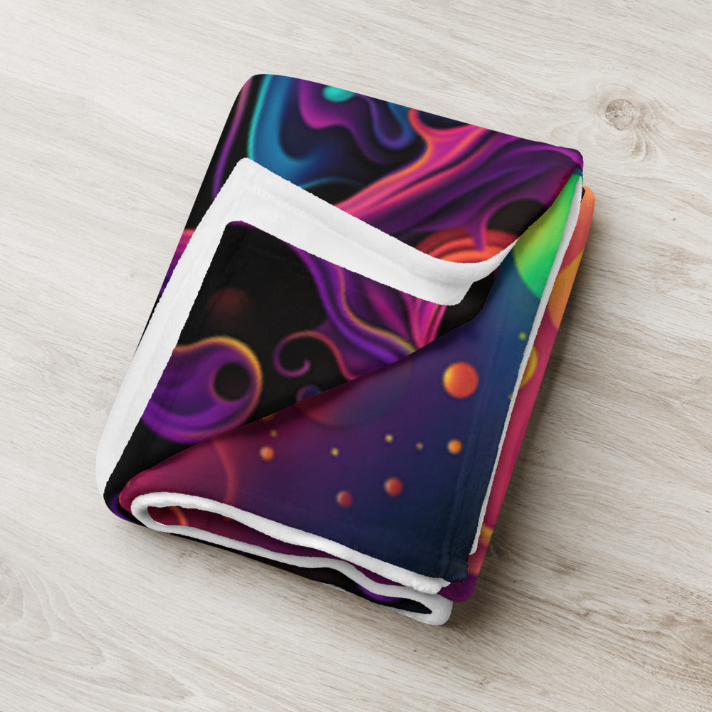 "Void Destroyer" THROW BLANKET, 60″×80″, Lifestyle 2