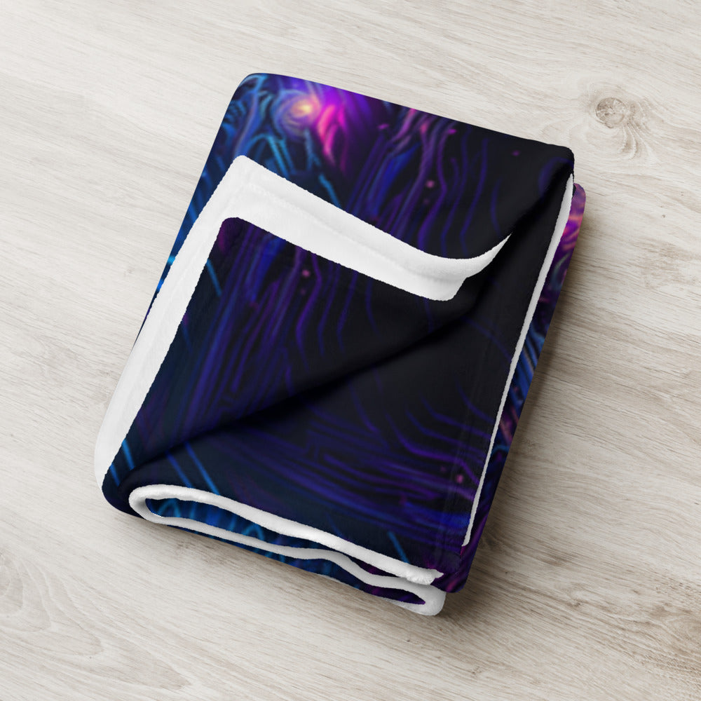 "Twilight Glow Mandala" THROW BLANKET, 60″×80″, Lifestyle 2