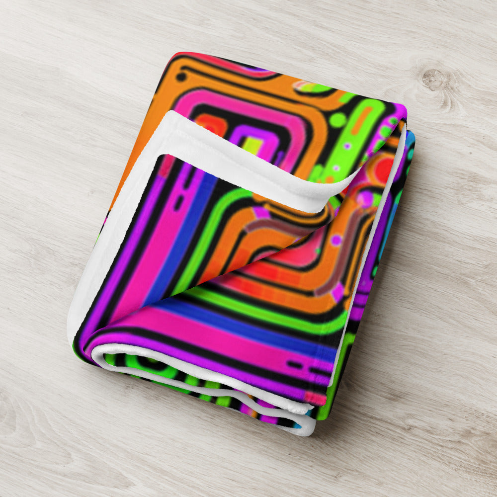 "Borg Rave" THROW BLANKET, 60″×80″, Lifestyle 2