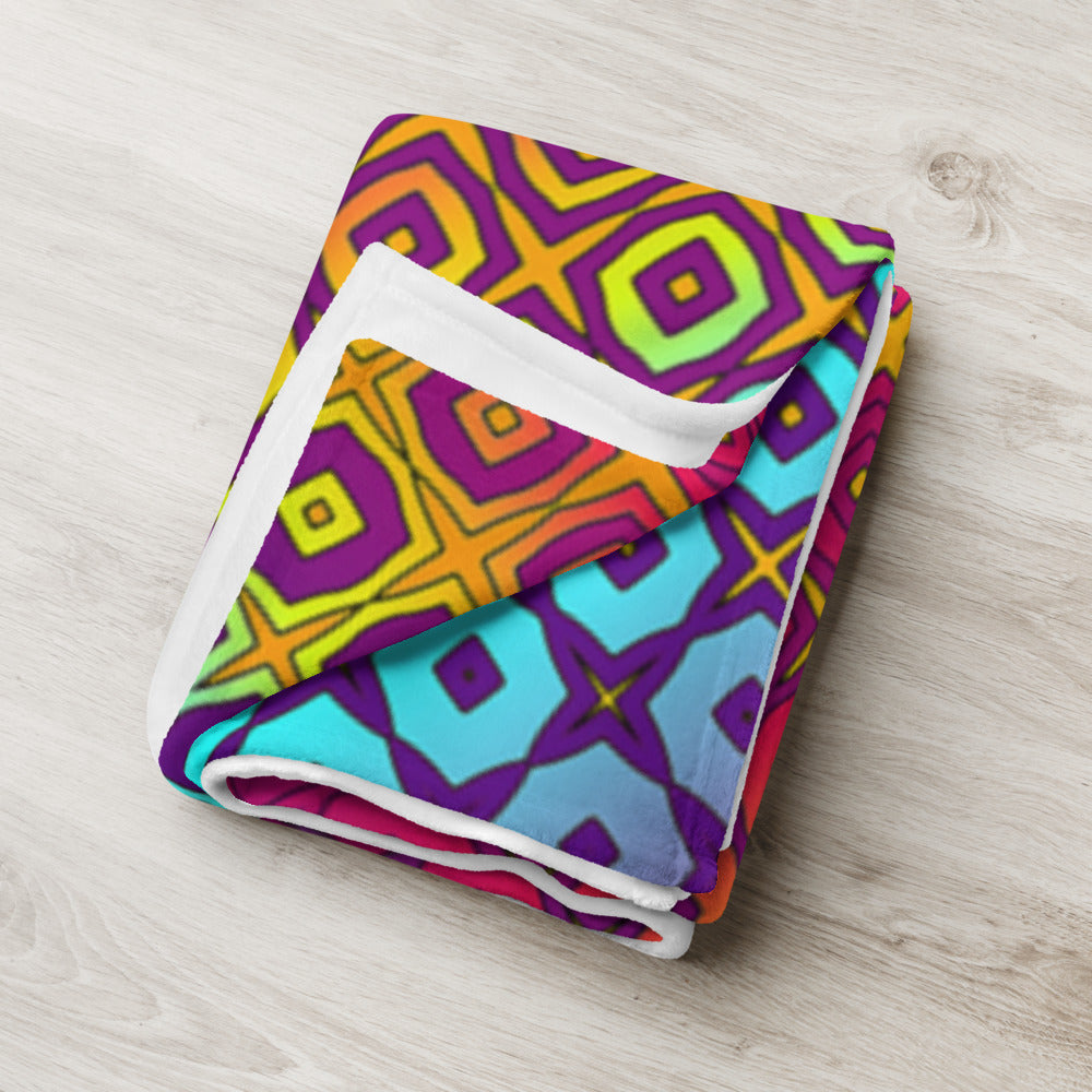 "Peacocking" THROW BLANKET, 60″×80″, Lifestyle 2