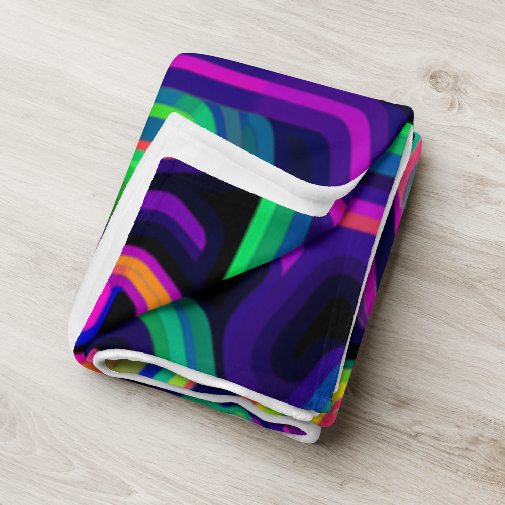 "Tripnotist" THROW BLANKET, 60″×80″, Lifestyle 2