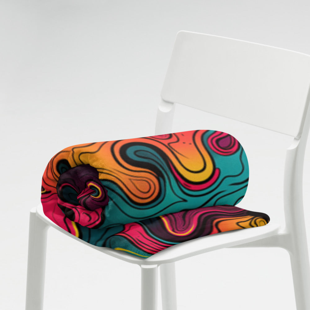 "Neon Oil" THROW BLANKET, 60″×80″, Lifestyle