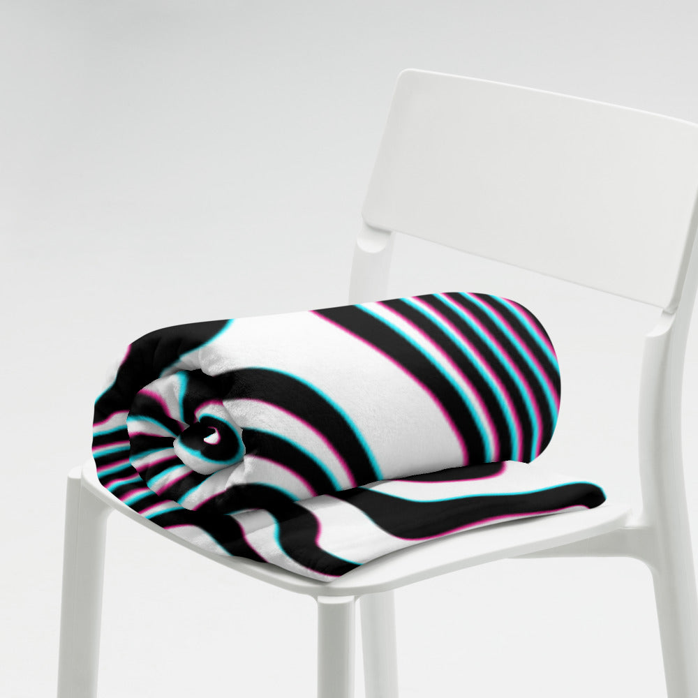"Wild Cat (White)" THROW BLANKET, 60″×80″, Lifestyle