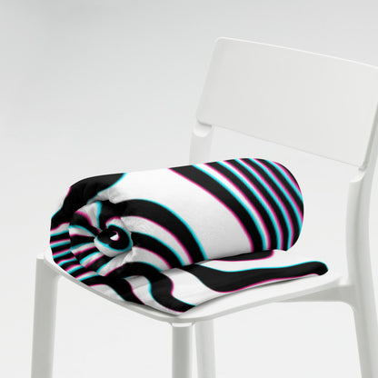 "Wild Cat (White)" THROW BLANKET, 60″×80″, Lifestyle