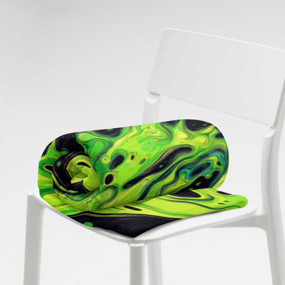 "Slimer" THROW BLANKET, 60″×80″, Lifestyle