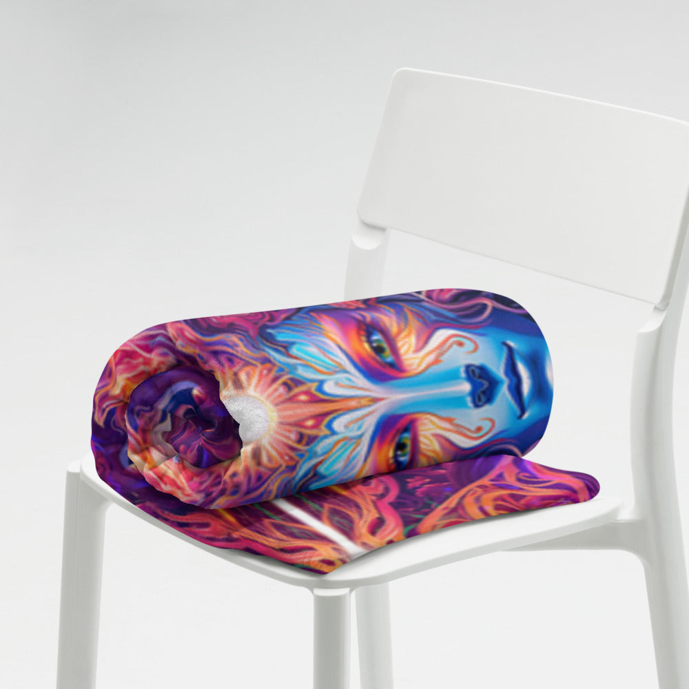 "The Sacred Vine" THROW BLANKET, 60″×80″, Lifestyle
