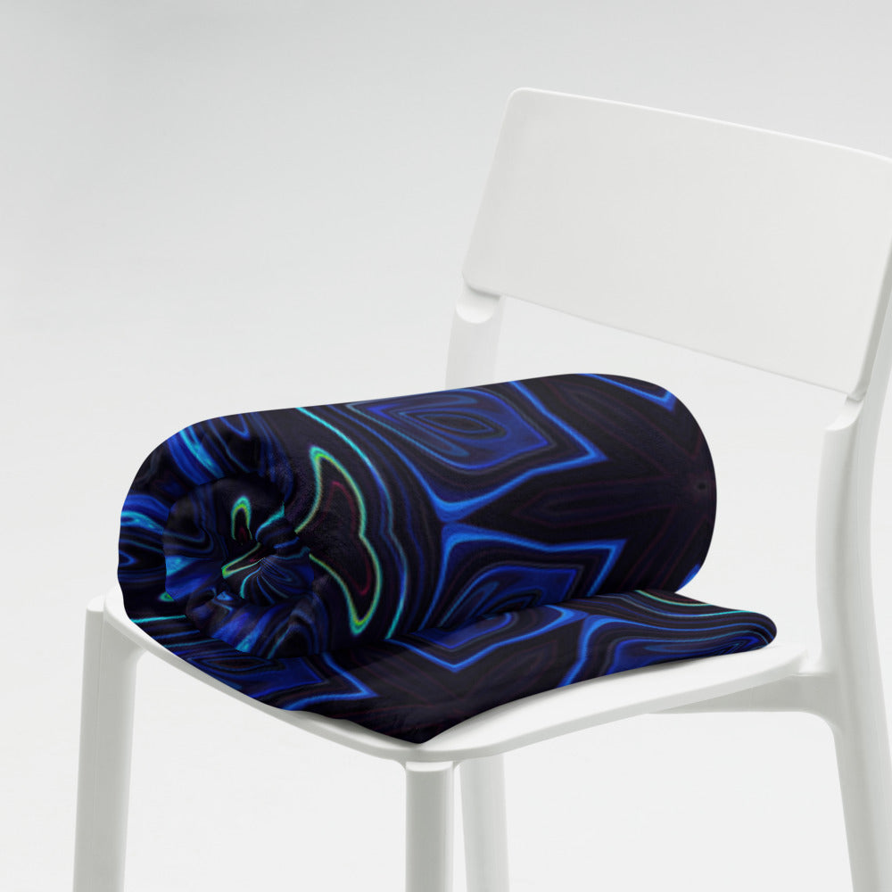 "Liquid Night" THROW BLANKET, 60″×80″, Lifestyle
