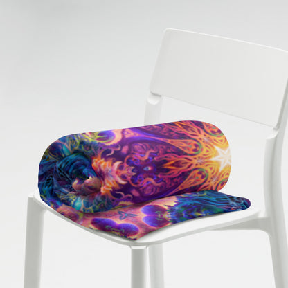 "The Sacred Circle" THROW BLANKET, 60″×80″, Lifestyle
