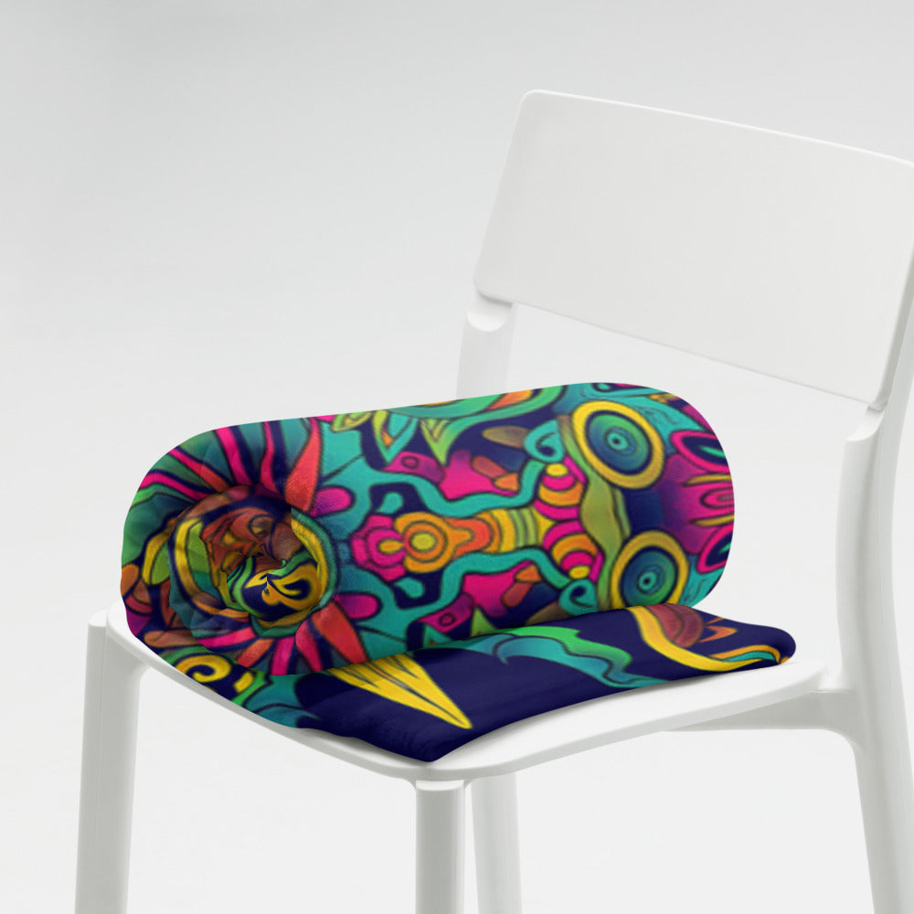 "Totem" THROW BLANKET, 60″×80″, Lifestyle