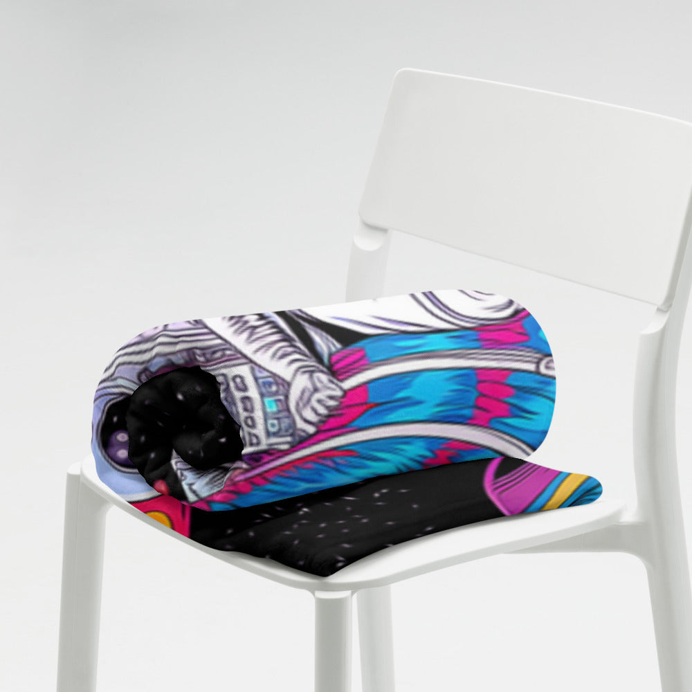 "Space-Rex" THROW BLANKET, 60″×80″, Lifestyle