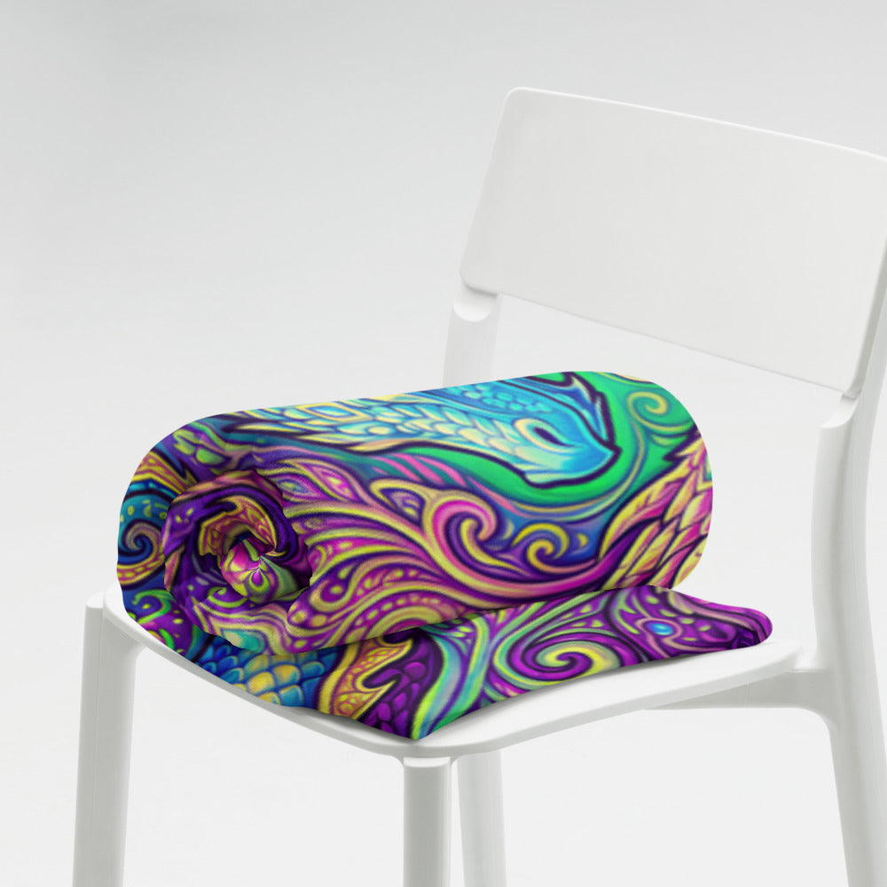"LovDragons" THROW BLANKET, 60″×80″, Lifestyle