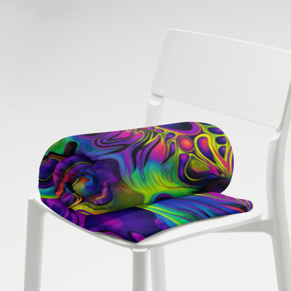 "Still Trippin'" THROW BLANKET, 60″×80″, Lifestyle