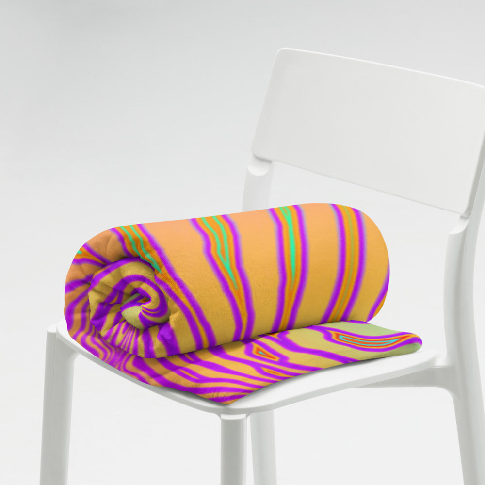 "Neon King" THROW BLANKET, 60″×80″, Lifestyle